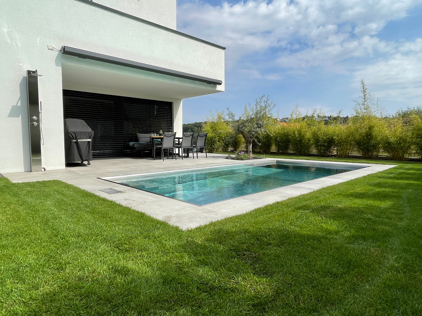Edelstahlpool 6x3m Wassertiefe 1,40m