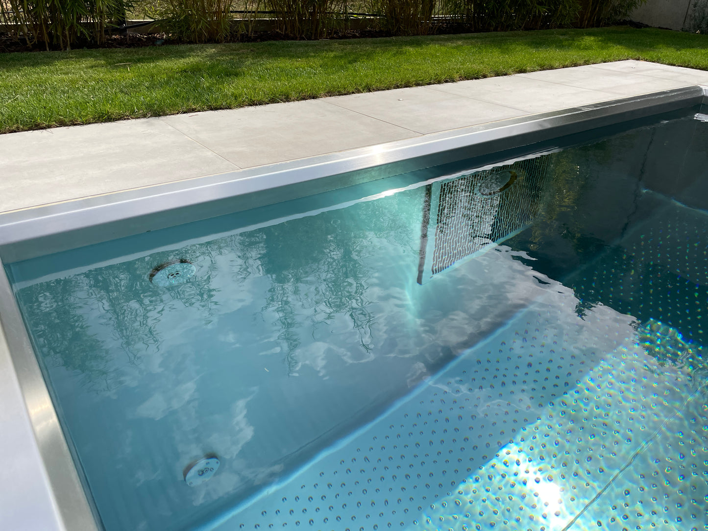 Edelstahlpool 6x3m Wassertiefe 1,40m