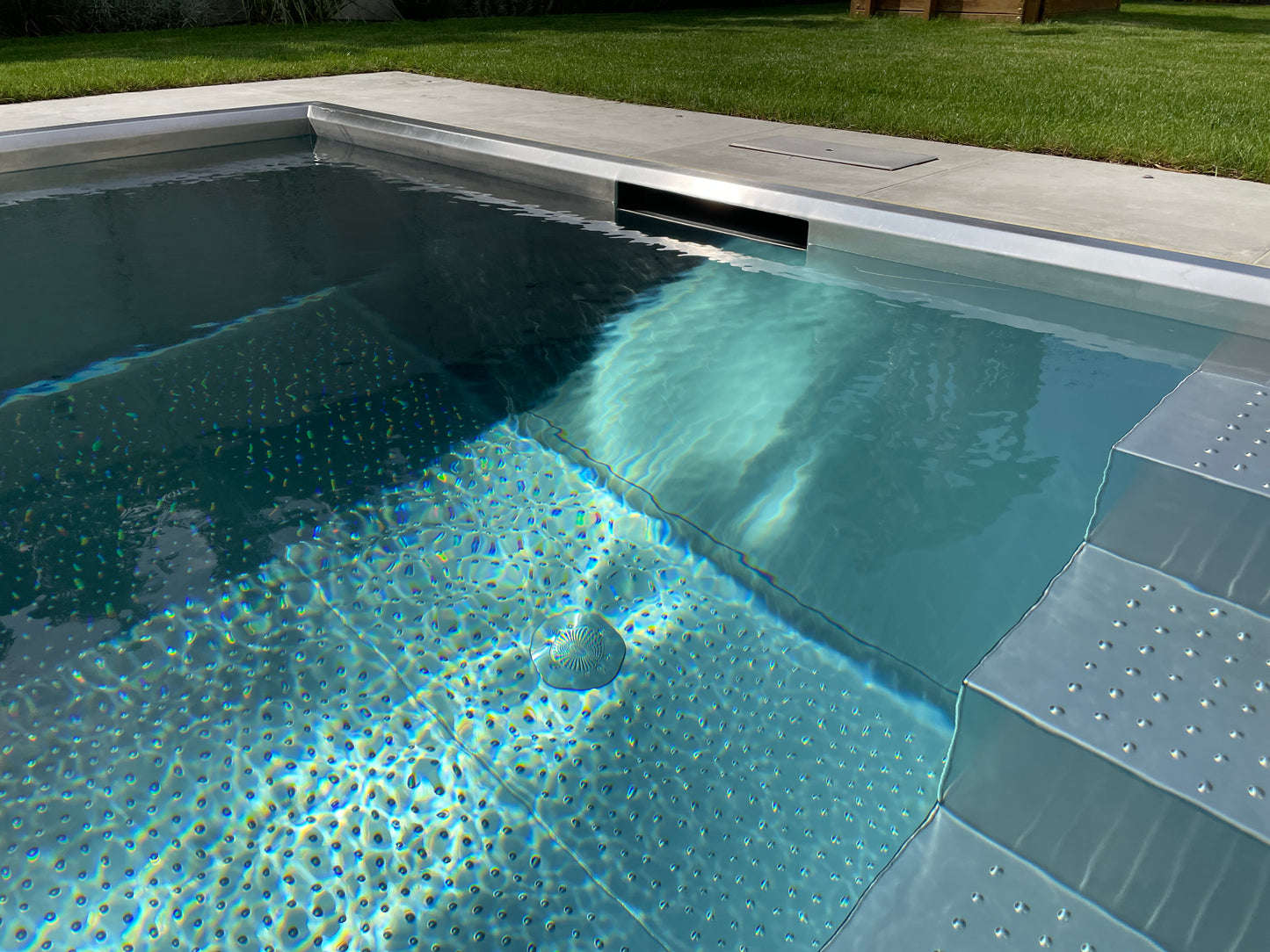 Edelstahlpool 6x3m Wassertiefe 1,40m