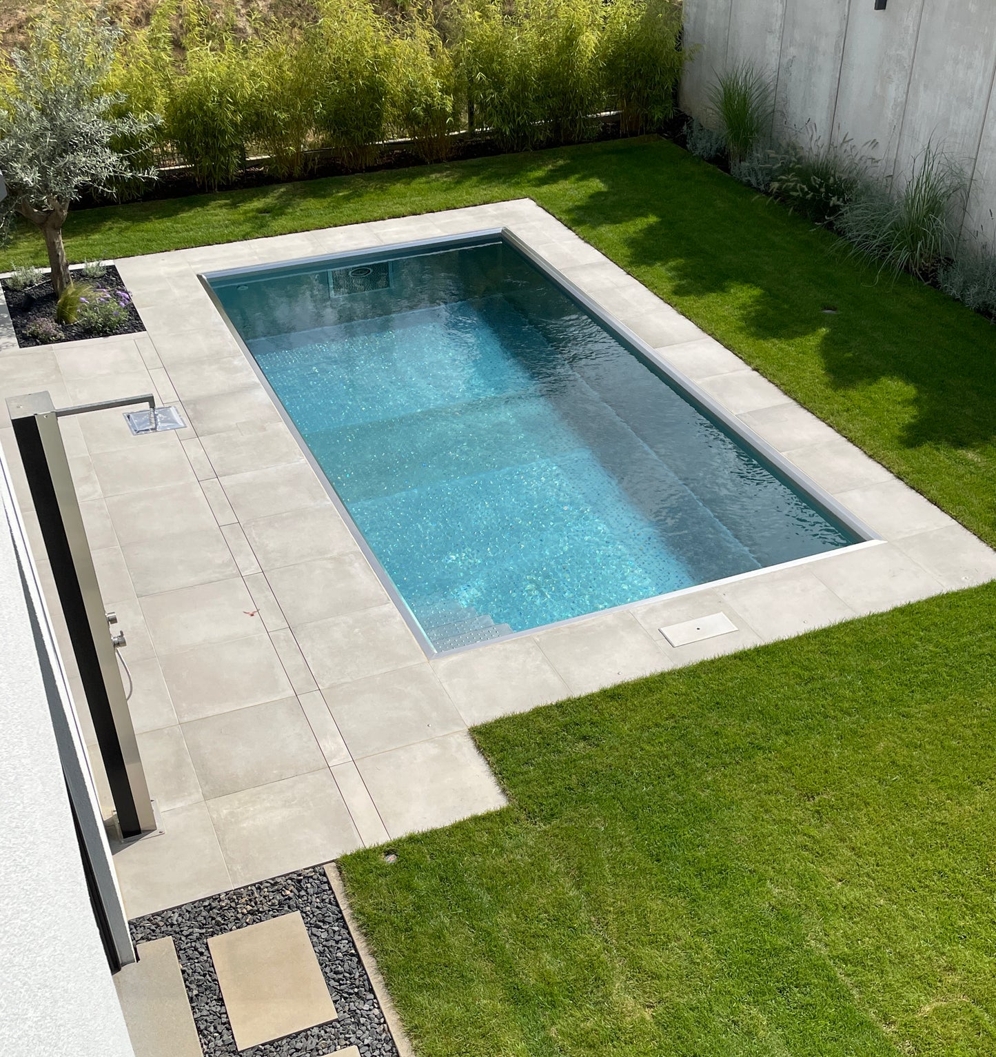 Edelstahlpool 6x3m Wassertiefe 1,40m
