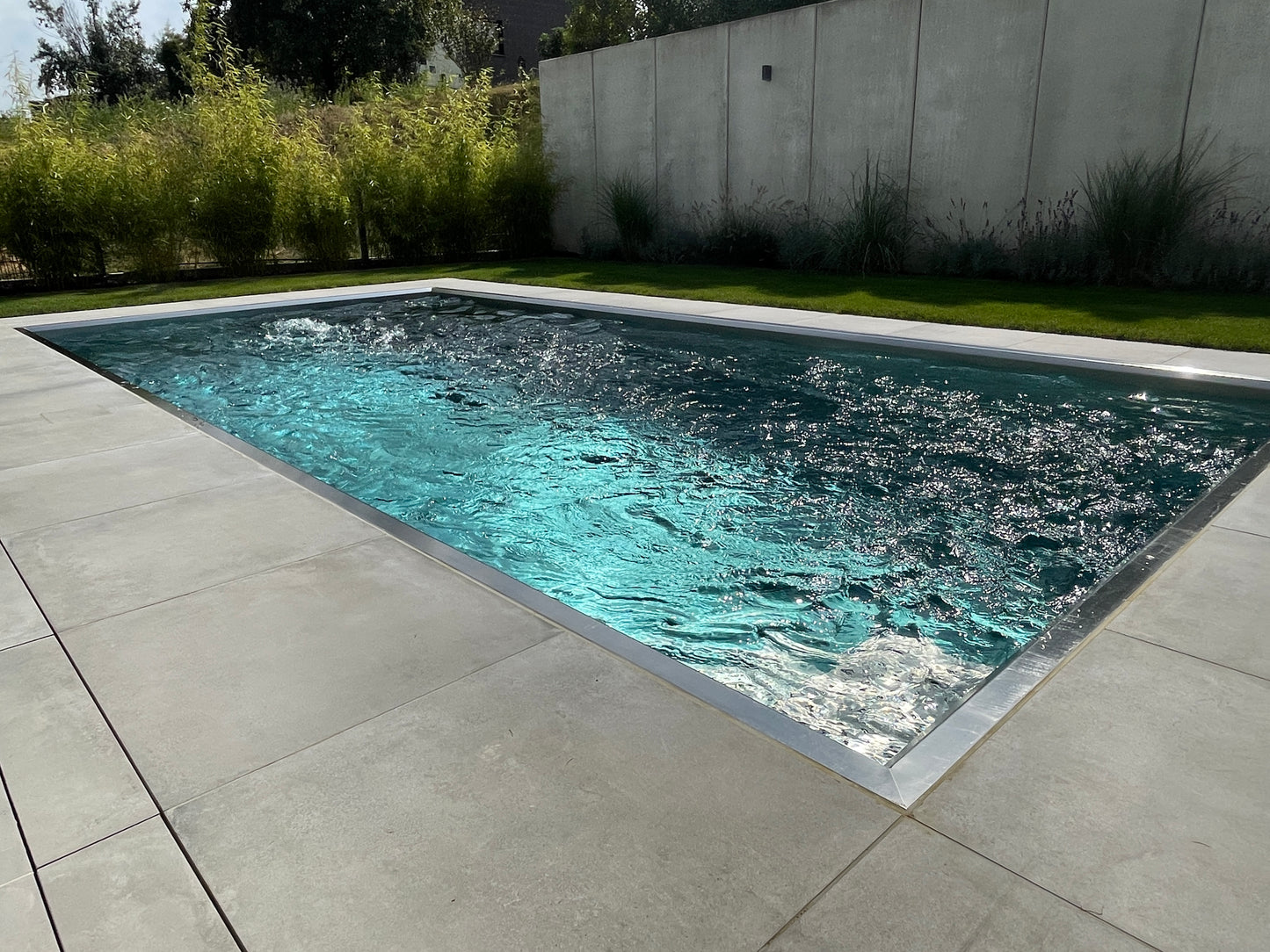 Edelstahlpool 6x3m Wassertiefe 1,40m
